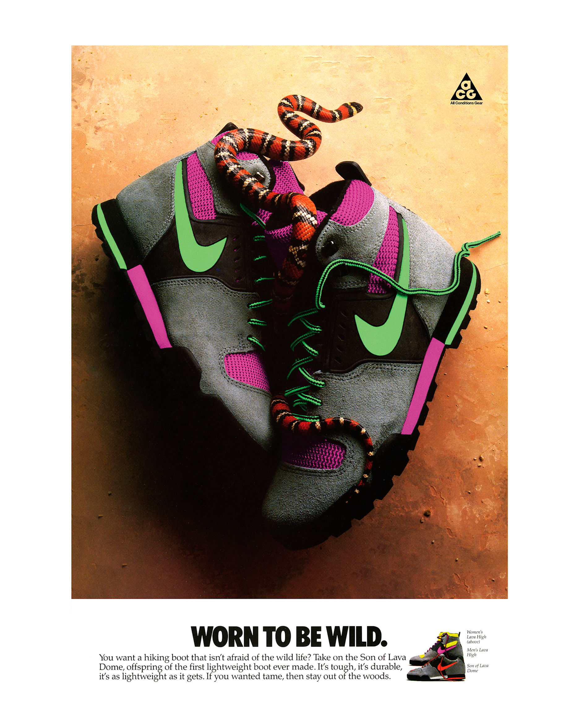 レア 新品未使用 NIKE ACG LAVA DOME 329476-031 Nike DNA “Worn to be Wild” Poster 22